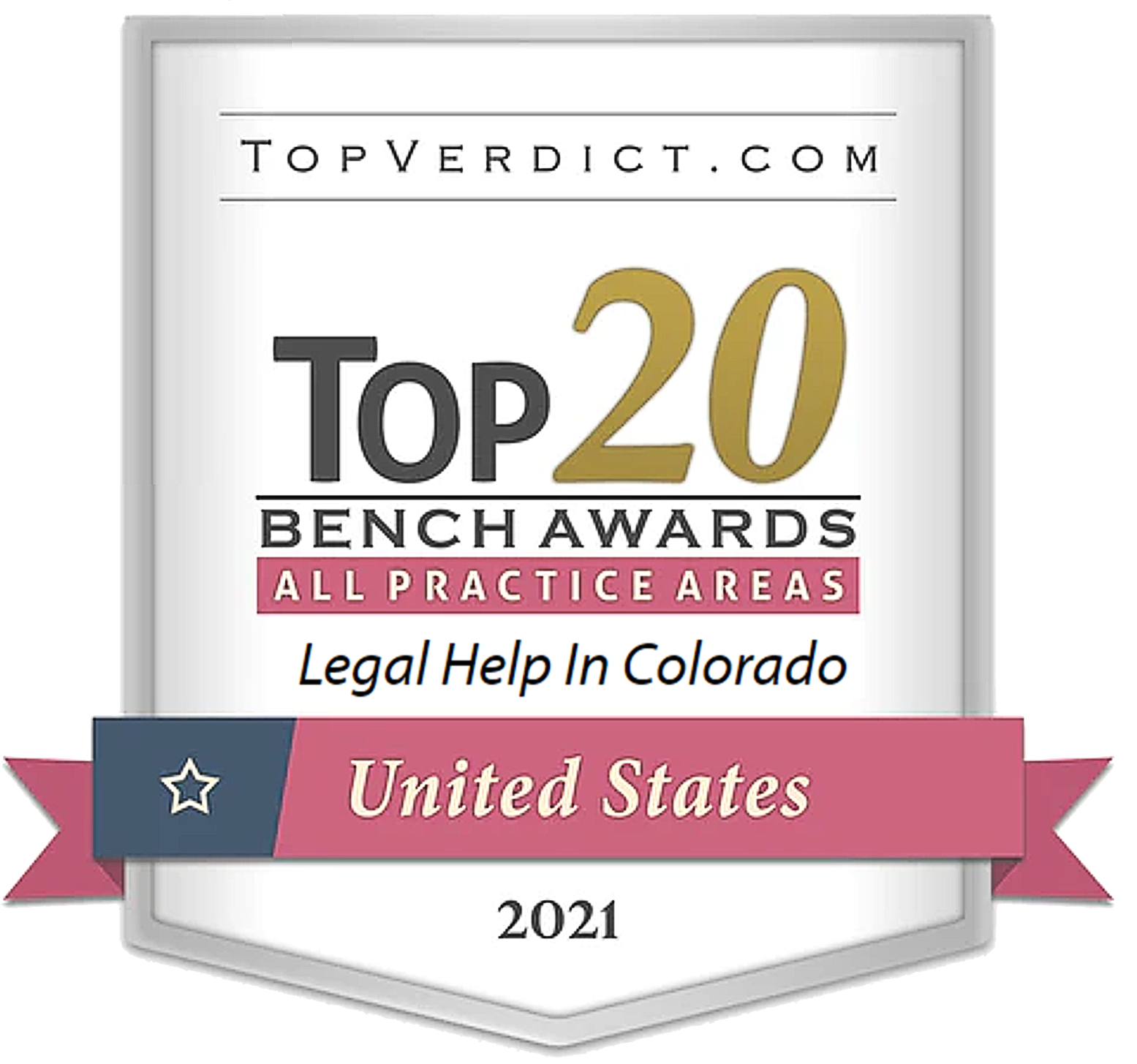 Top Verdit 2021 Award - Legal Help In Colorado
