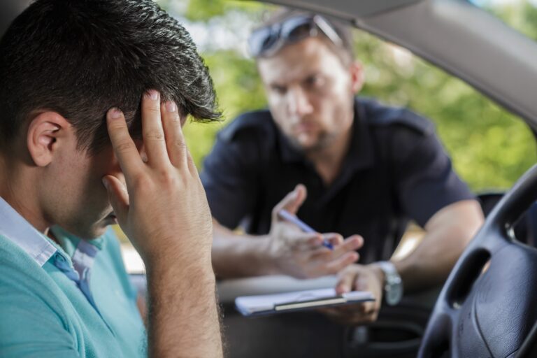 individual distressed after an accident