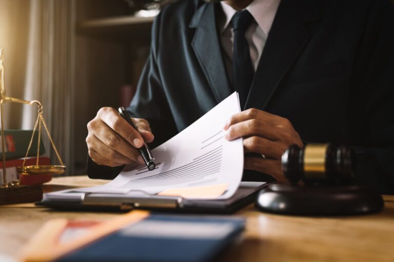 person signing legal documents 