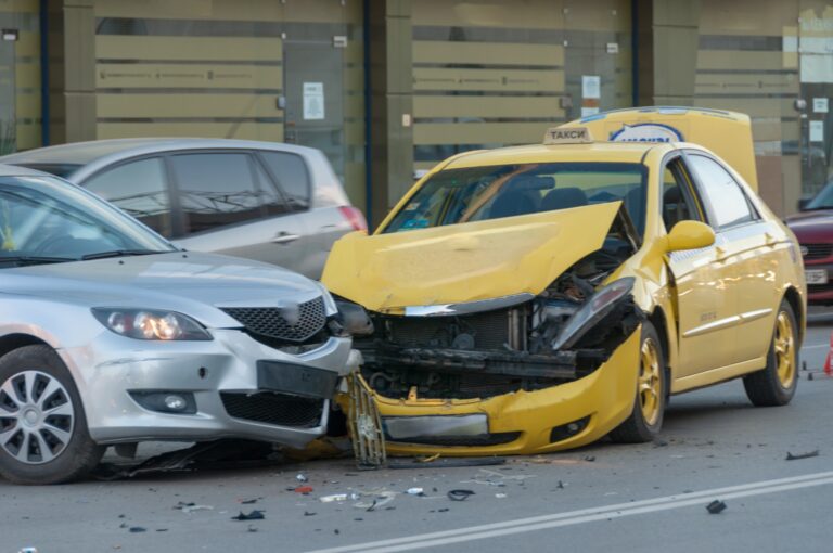 collision between two passenger vehicles